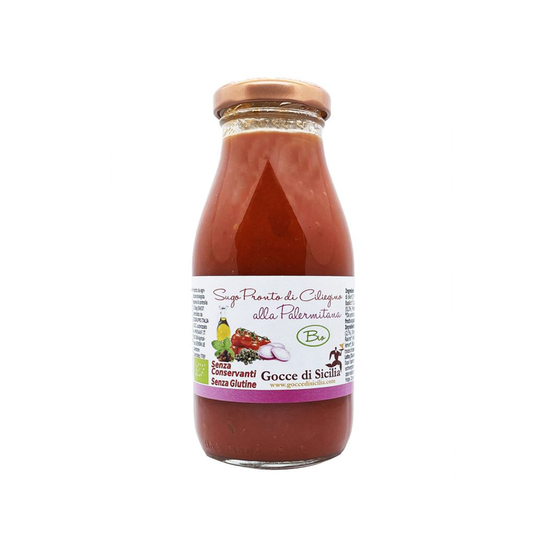 Salsa de tomate cherry ecológico a la palermitana